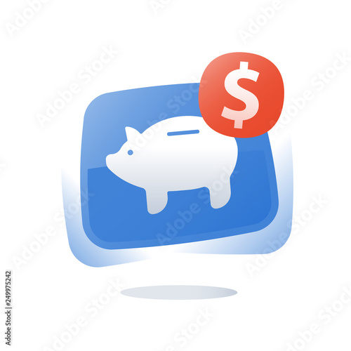 Pension savings account, superannuation payment, retirement financial planning, piggy bank, earn points, loyalty program
