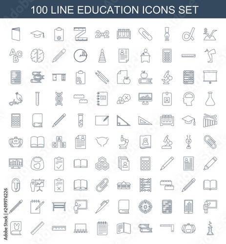 100 education icons