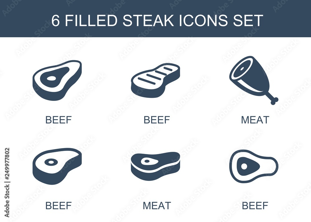 6 steak icons