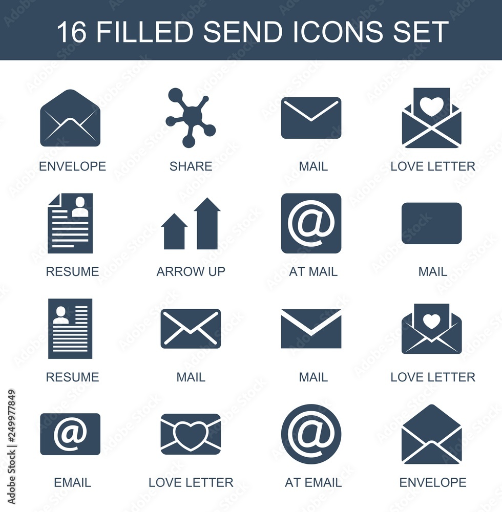 16 send icons