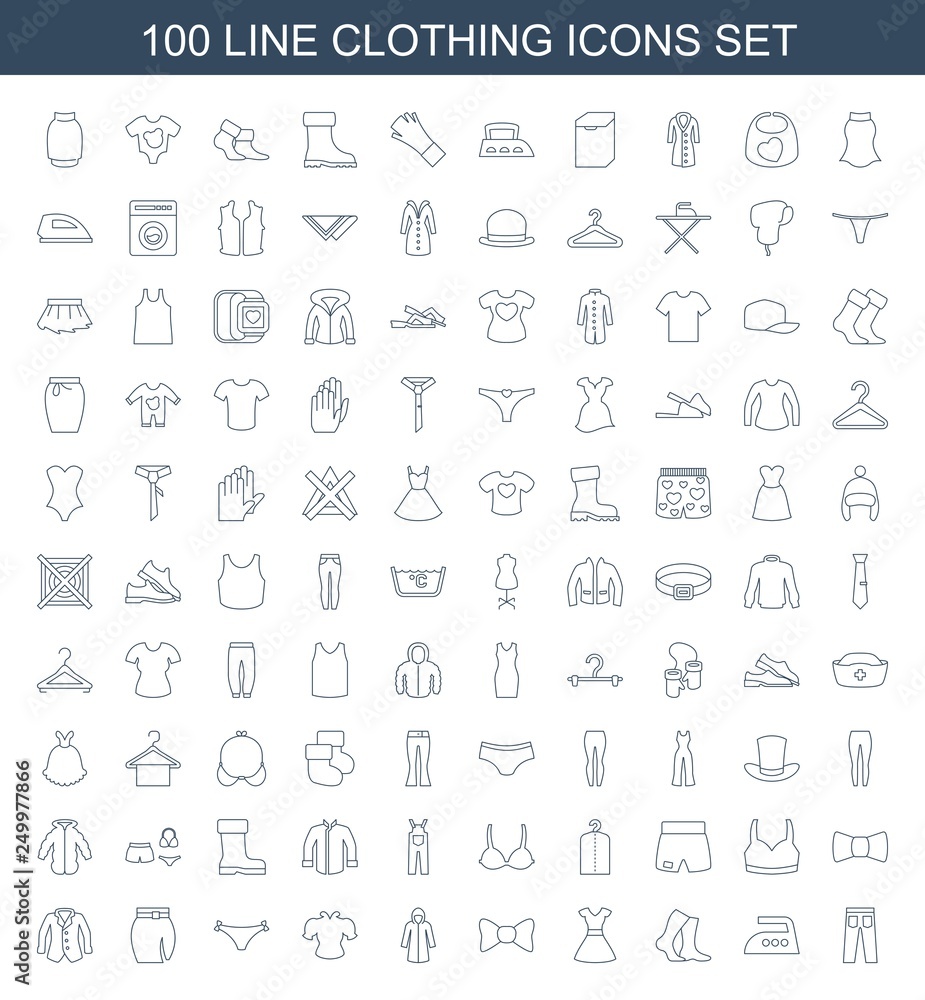 100 clothing icons