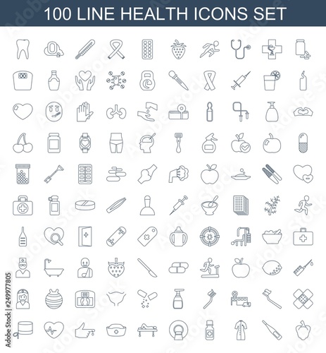 100 health icons