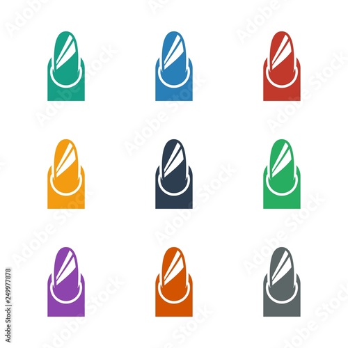 nail icon white background