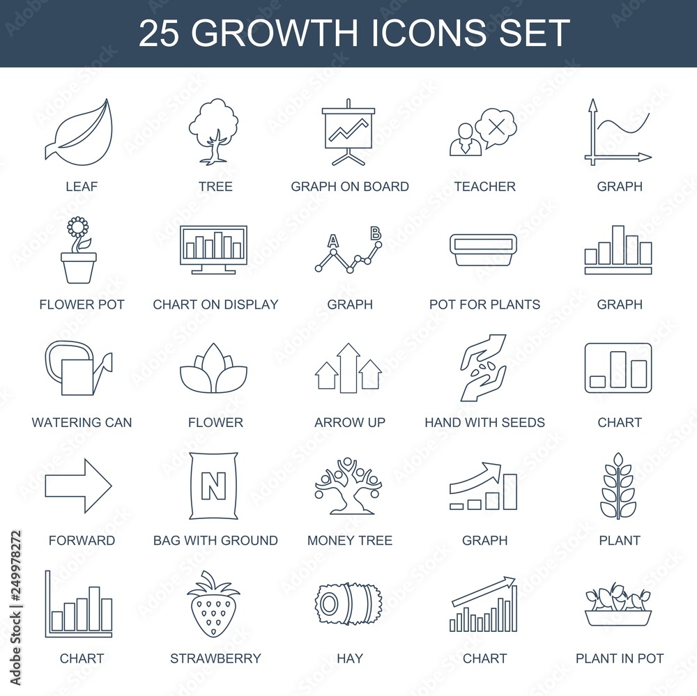25 growth icons
