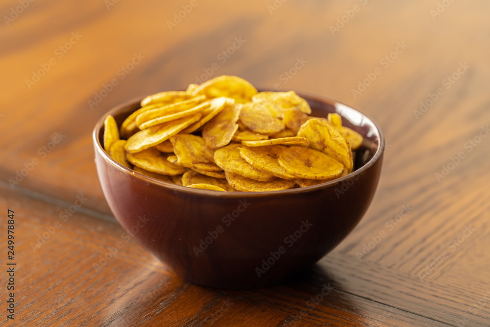Nigerian Plantain Chips in Bowl ready to Eat Nigerian Plantain Chips in Bowl ready to Eat