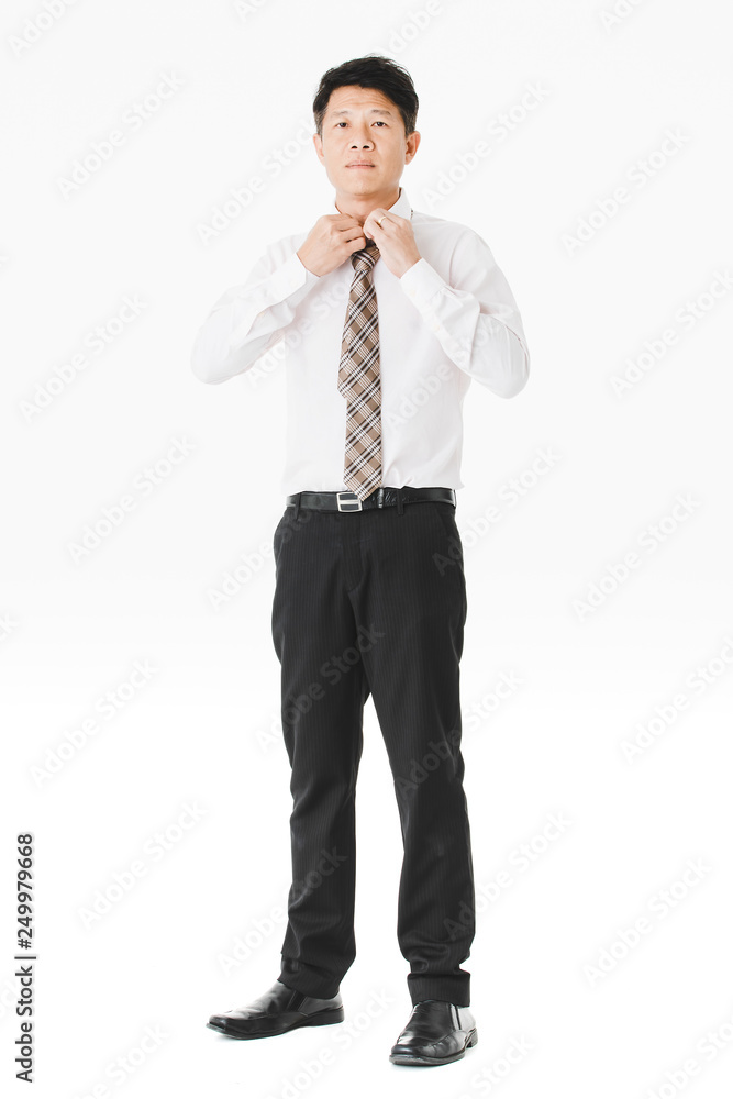 Asian business man isolated white Asian business man isolated white