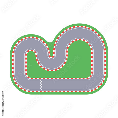 Race track top view