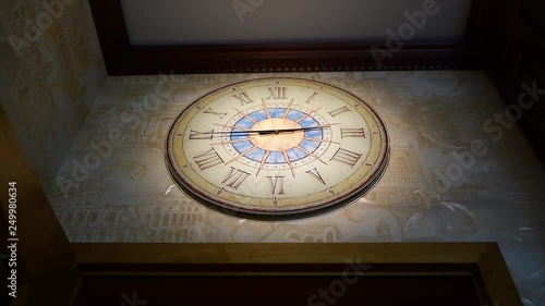 Modern clock on wall at room