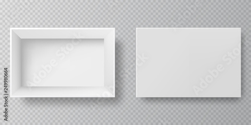 Blank packaging boxes - open and closed