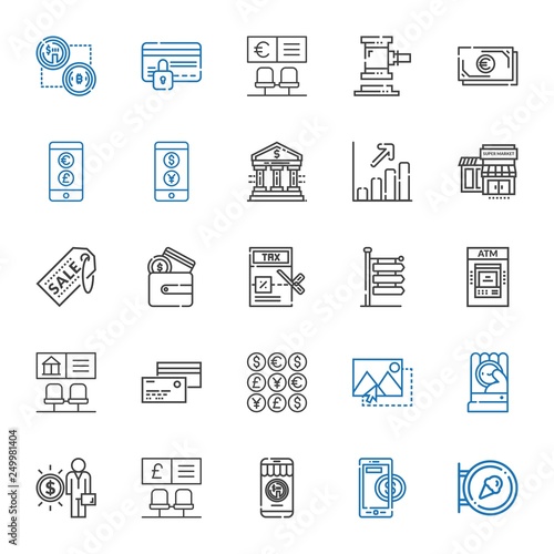 currency icons set