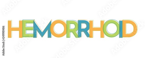 Hemorrhoid word concept