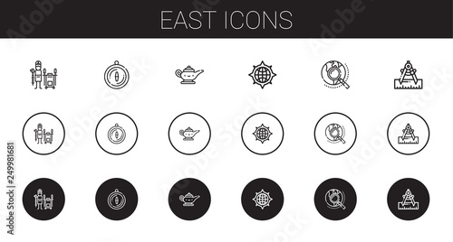 east icons set