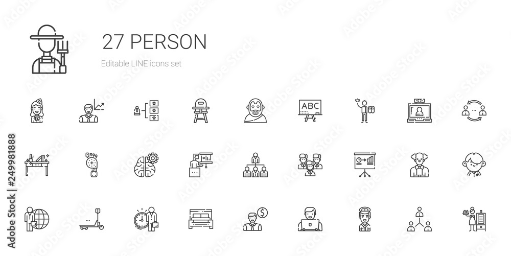person icons set person icons set