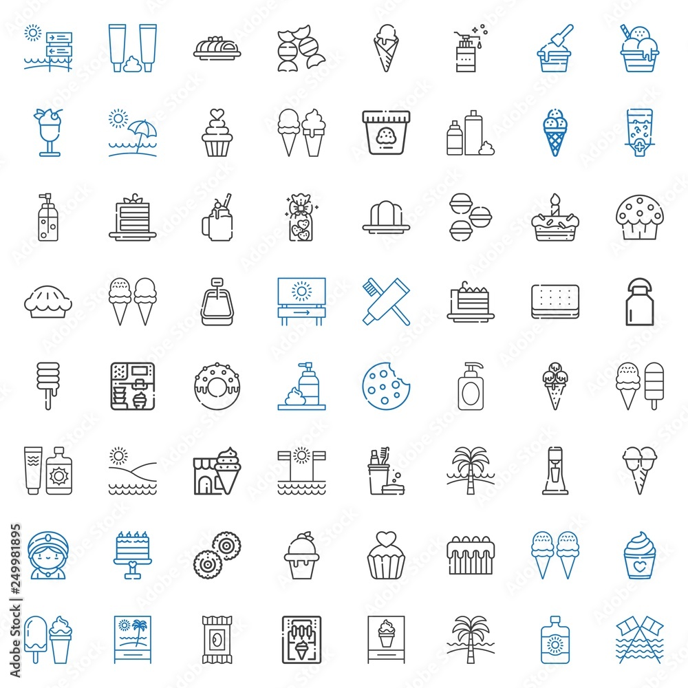 Fototapeta premium cream icons set