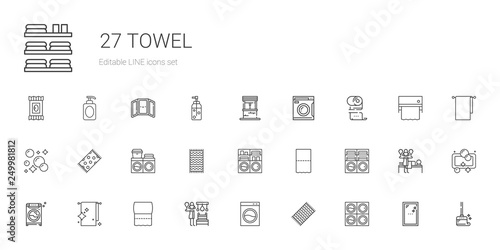 towel icons set