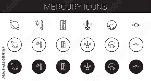 mercury icons set