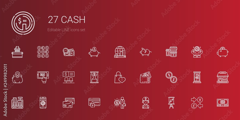 cash icons set cash icons set