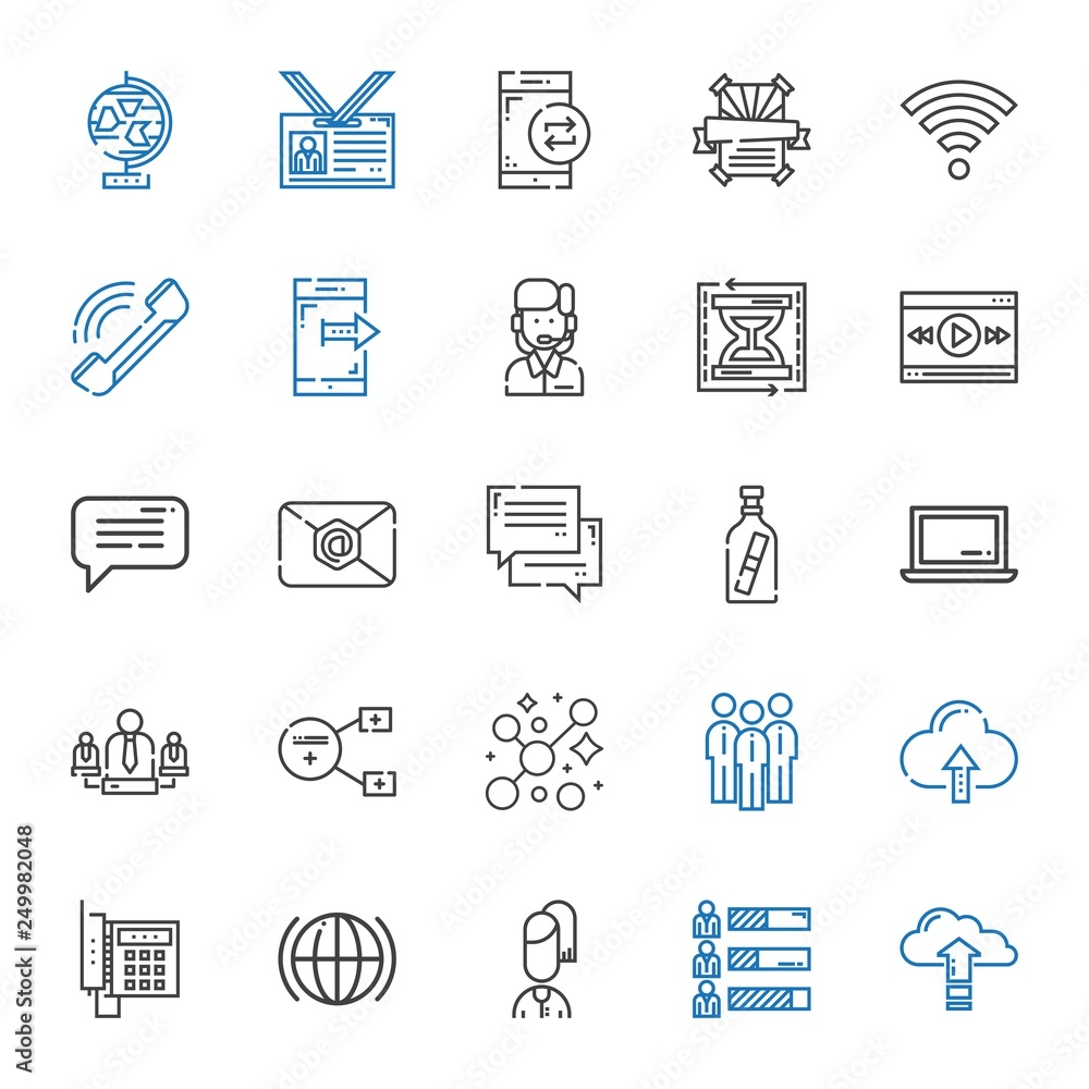 communication icons set communication icons set