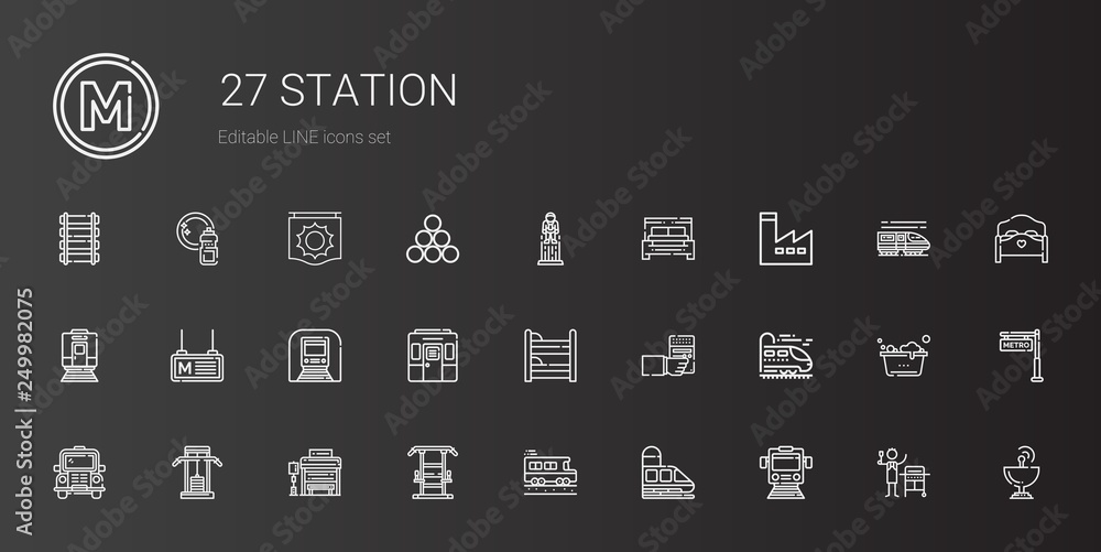 station icons set station icons set