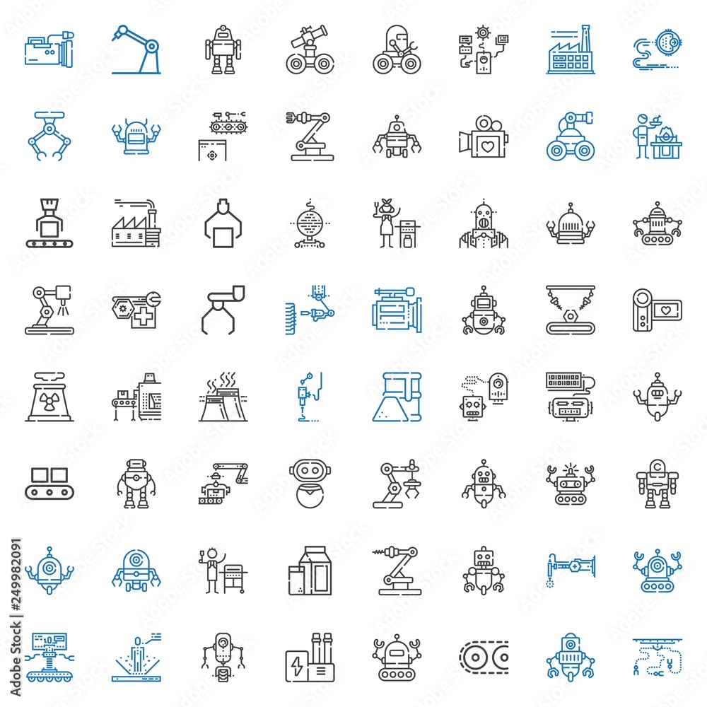 production icons set production icons set