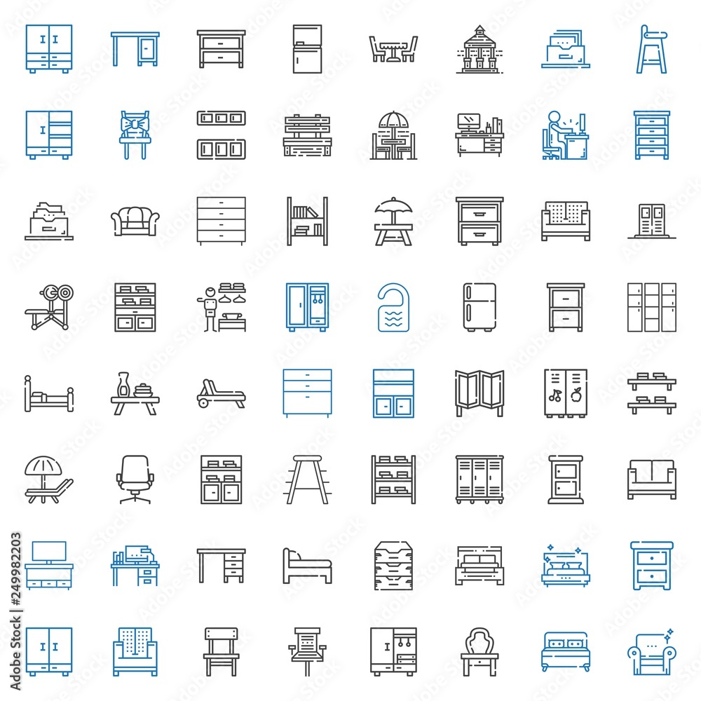 furniture icons set furniture icons set