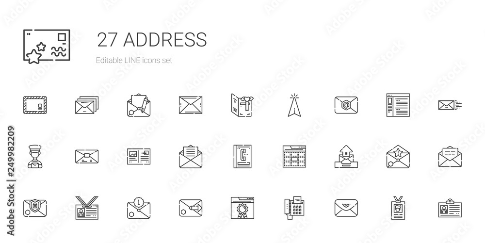 address icons set address icons set