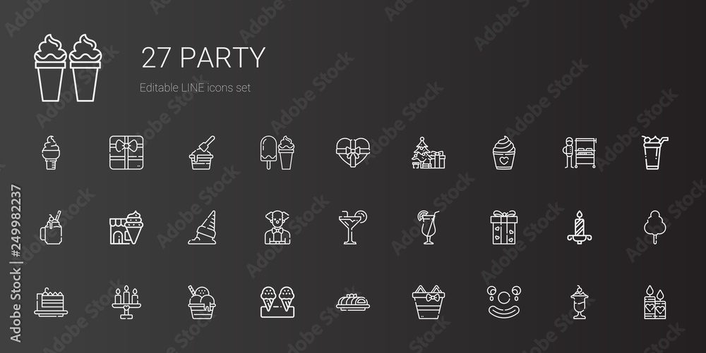 party icons set party icons set