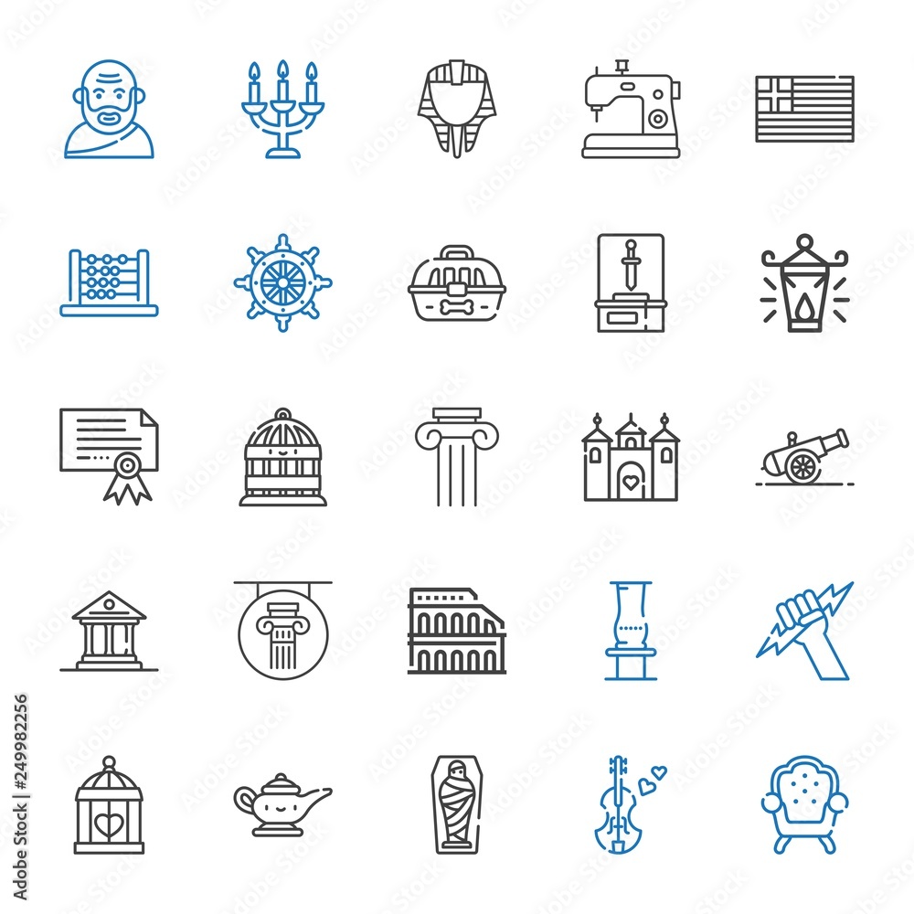 antique icons set antique icons set