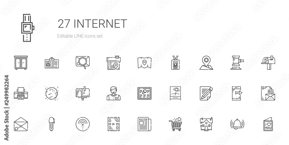 internet icons set