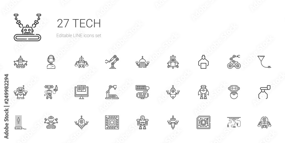 tech icons set tech icons set