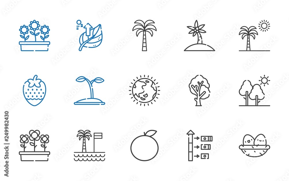 leaf icons set