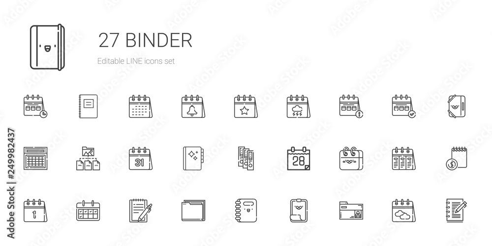binder icons set binder icons set