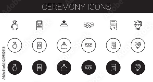 ceremony icons set