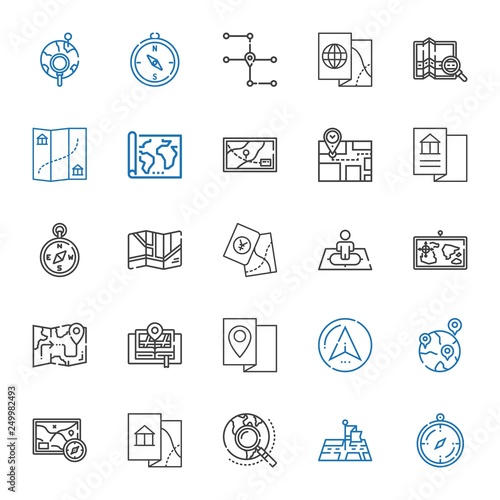 cartography icons set