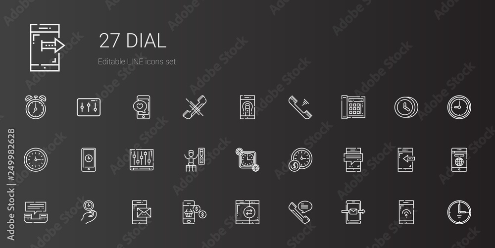 dial icons set dial icons set