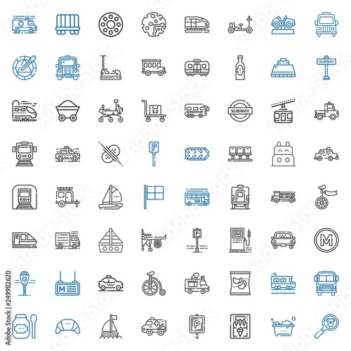 vehicle icons set