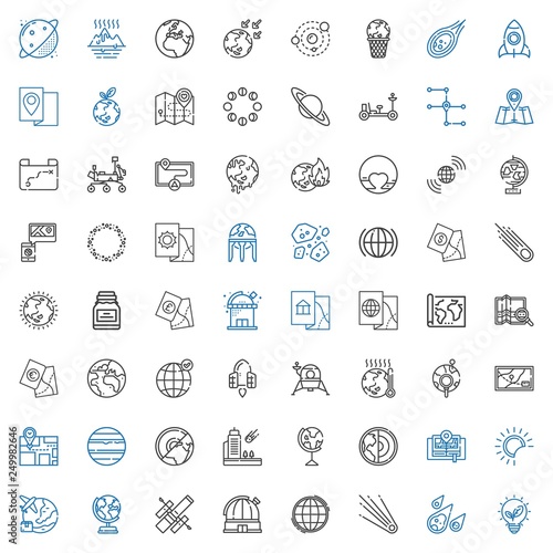 planet icons set