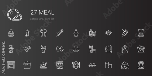 meal icons set