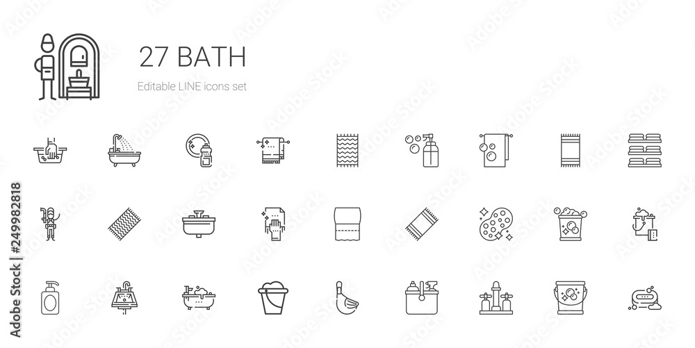 bath icons set bath icons set