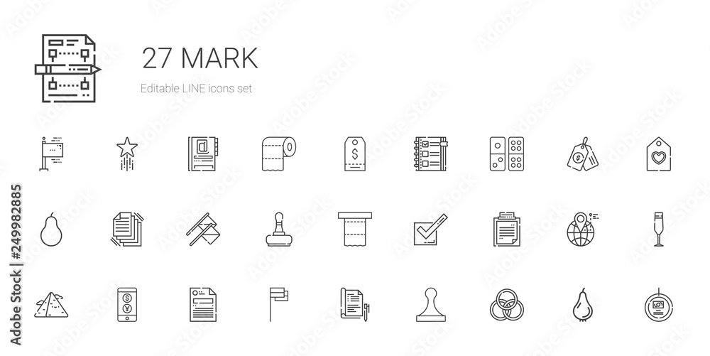 mark icons set mark icons set