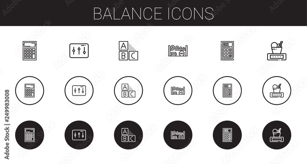 balance icons set balance icons set