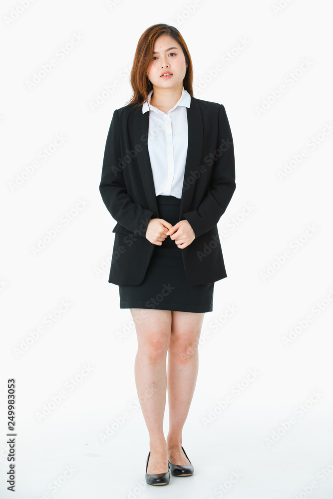 Asian young businesswoman smart in suit smiling. Asian young businesswoman smart in suit smiling.