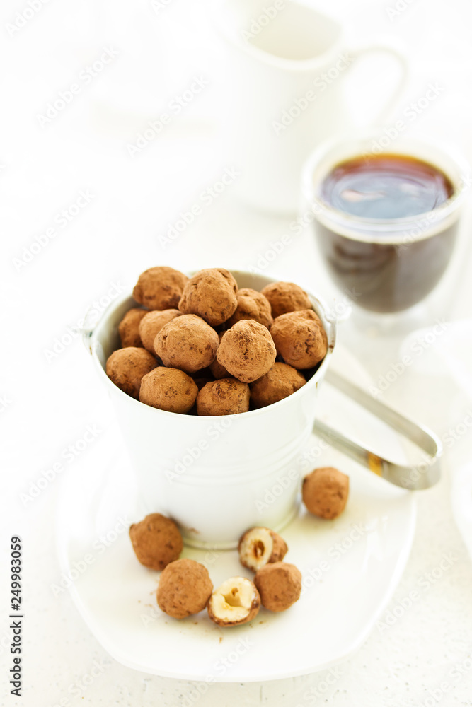 Hazelnuts in chocolate glaze. homemade sweets. Hazelnuts in chocolate glaze. homemade sweets.