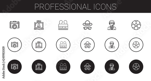 professional icons set