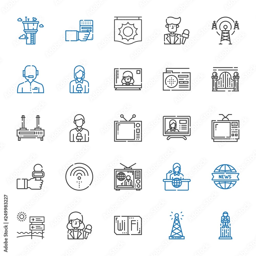antenna icons set antenna icons set