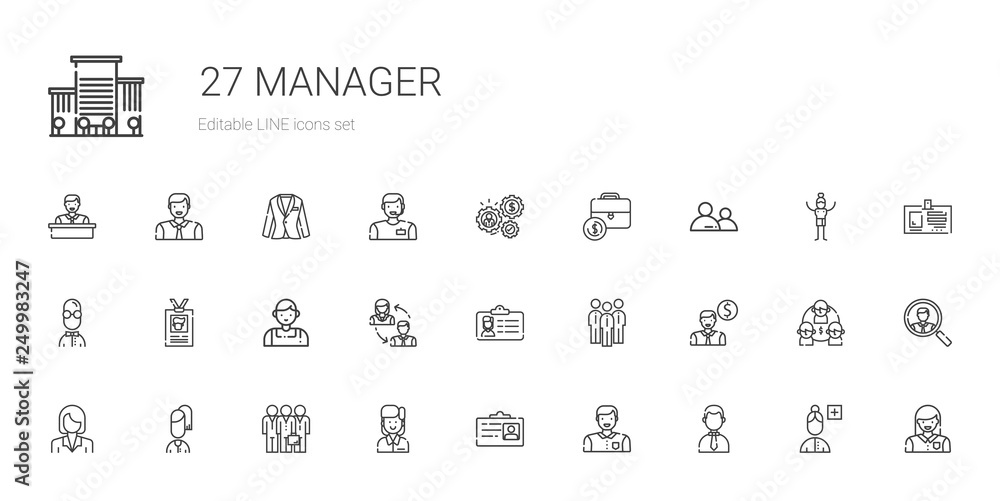 manager icons set