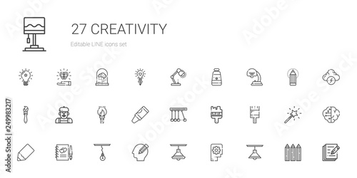 creativity icons set