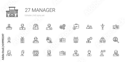 manager icons set