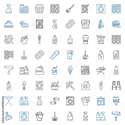housework icons set
