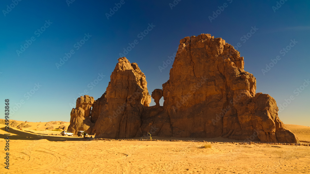 Abstract Rock formation at Tegharghart in Tassili nAjjer national park, Algeria